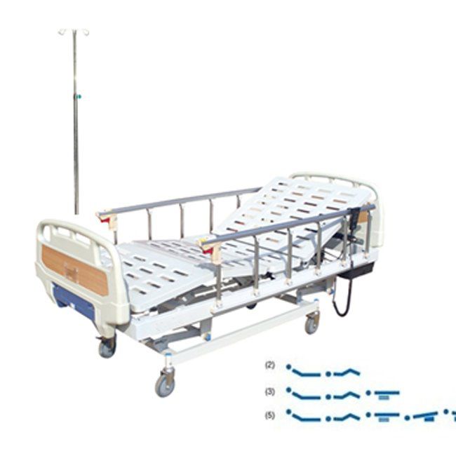 3 Function Manual Medical Bed/Patient Bed/ICU Bed/Hospital Bed/Fowler Bed/Crank Bed with Height Adjustable